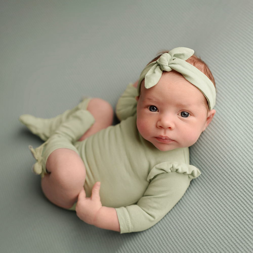Infant Photography Props Outfit - Yenidoğan Fotoğraf Sahne Malzemeleri Fırfırlı Tulum