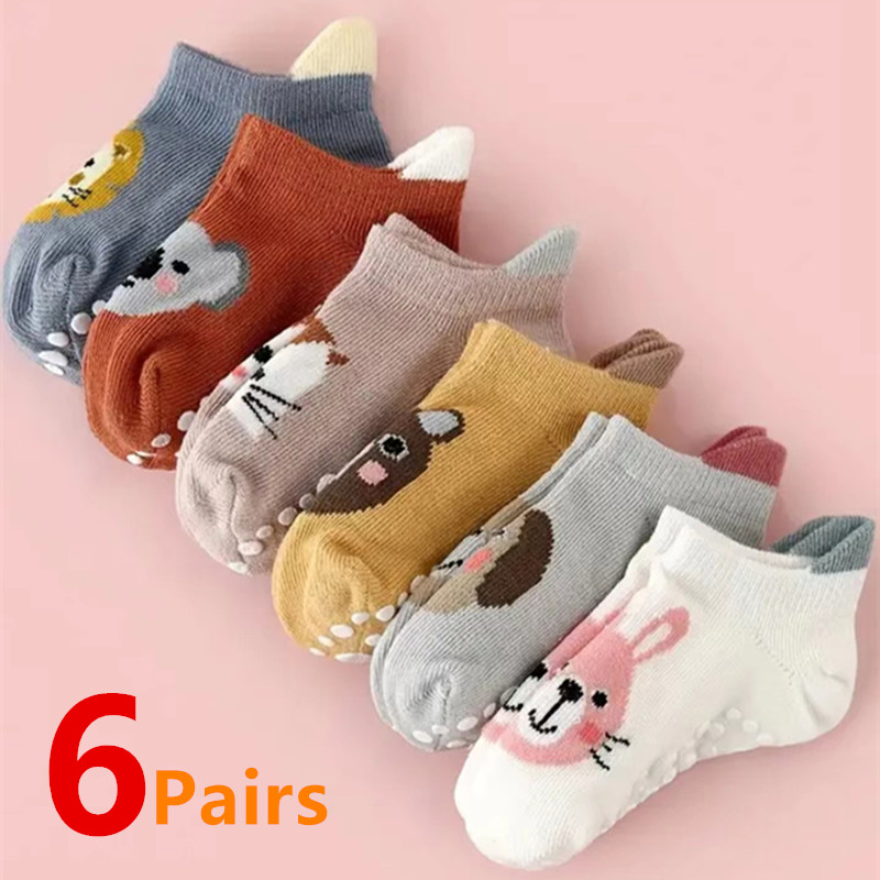 6 çift/grup Yenidoğan Bebek Ço - Unisex Baby Socks Non Slip incelemesi ve fiyatı