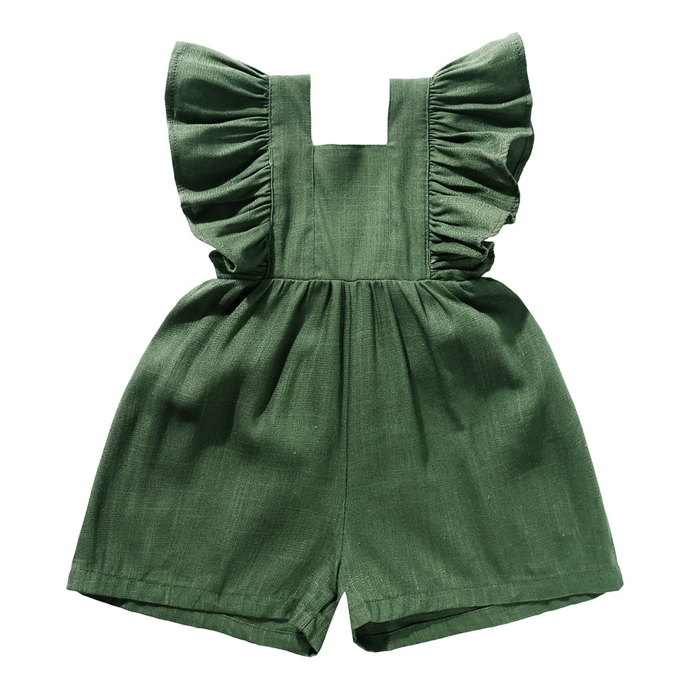 2026 Yaz Yenidoğan Bebek Kız R - Baby Summer Linen Sleeveless Jumpsuit incelemesi ve fiyatı